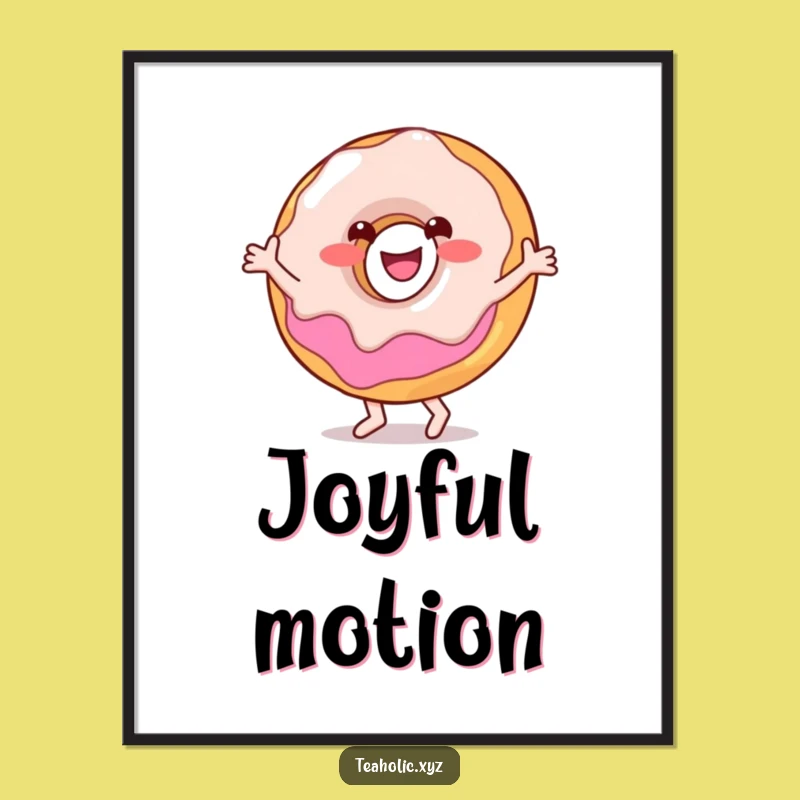 Funny Donut Dance Digital Art: Happy Character for Instant Cheer