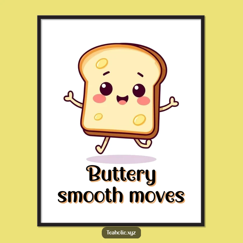 Funny Toast Digital Art: Buttered Hop for Instant Funny Gift