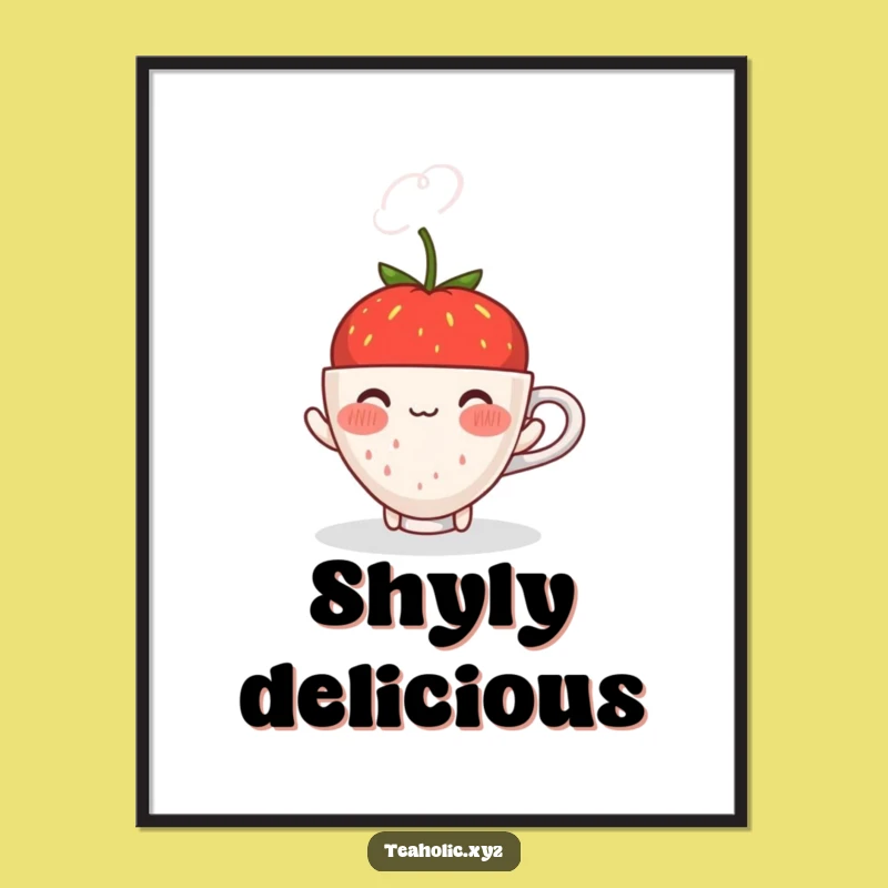 Funny Strawberry Digital Art: Instant Sweet Charm for Walls, Perfect Funny Gift