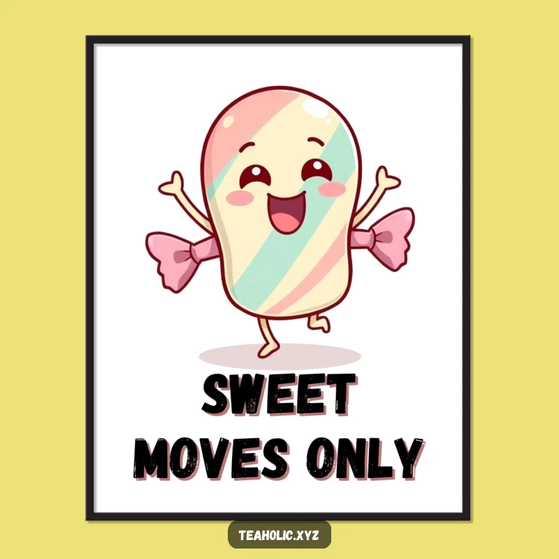 Funny Candy Dance Digital Print: Instant Vibrant Wall Art