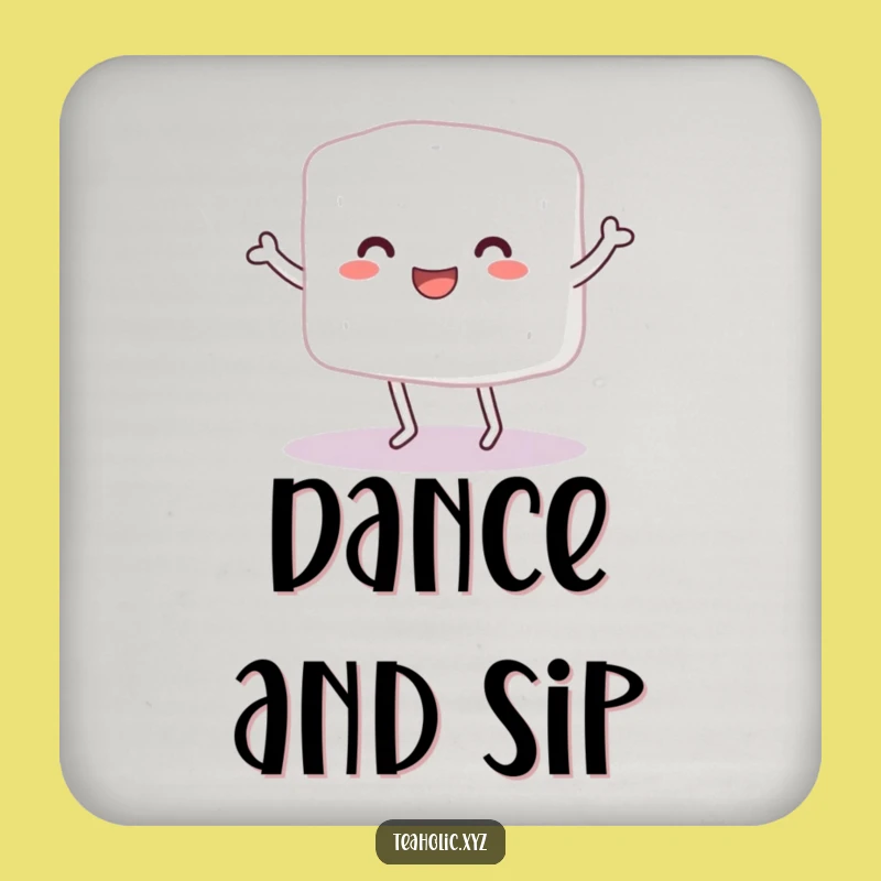 Funny Sugar Cube Dance Coaster: Protective Character Accessory, Perfect Humorous Gift!