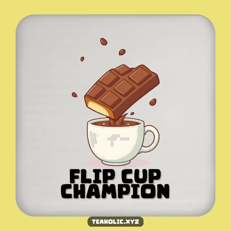 Funny Chocolate Somersault Coaster Set - Playful Bar Drink Saver Gift