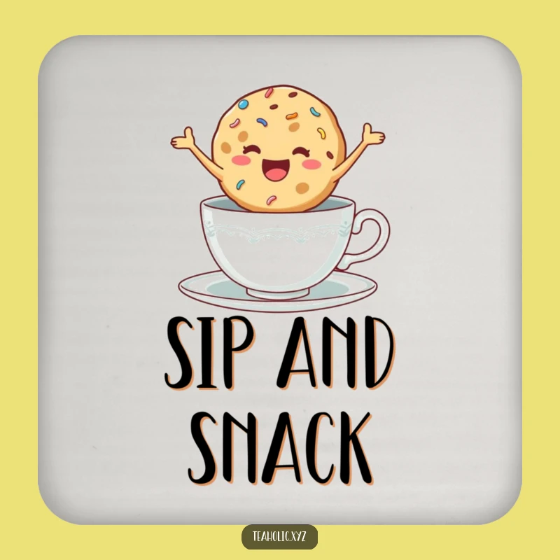 Funny Cookie Drink Coaster Set - Delighted Jumping Cookie, Sweet Table Decor