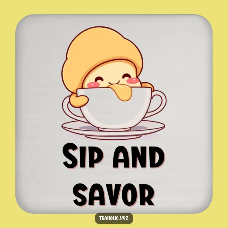 Funny Croissant Teacup Coasters: Protect Surfaces with Morning Style