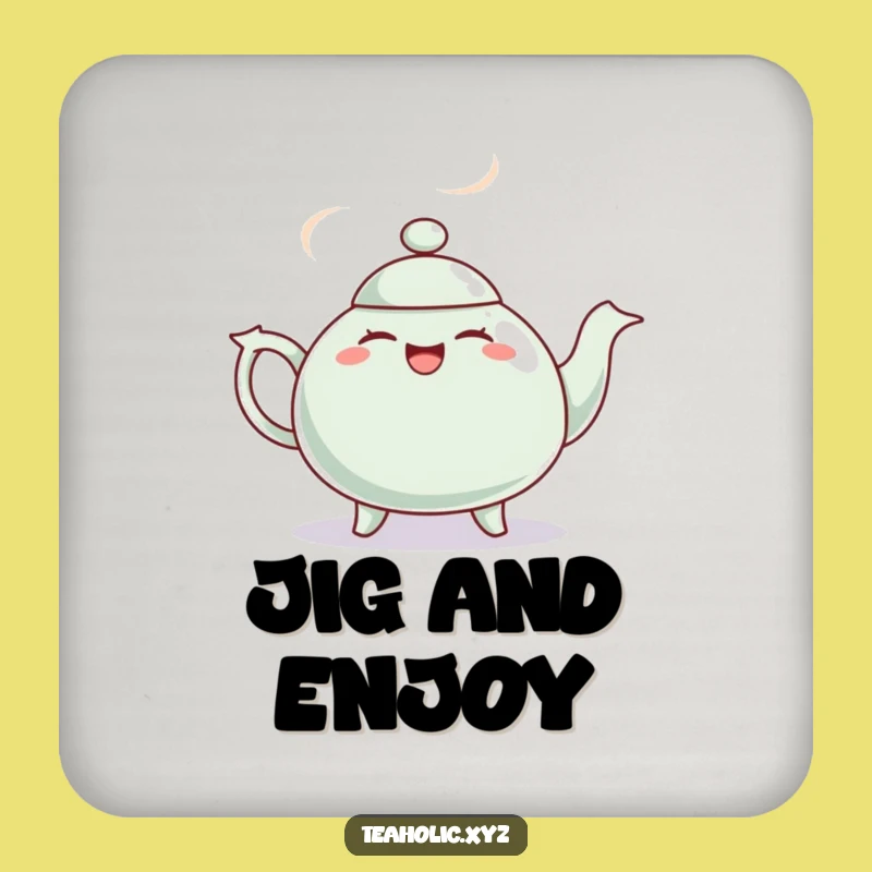 Funny Giggling Teapot Jig Coaster - Protect Surfaces with Lively Humor