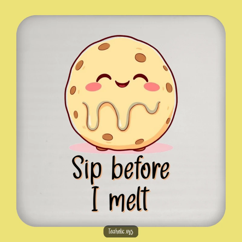 Funny Melting Cookie Bliss Coaster Set: Protect Surfaces with Sweet Ease