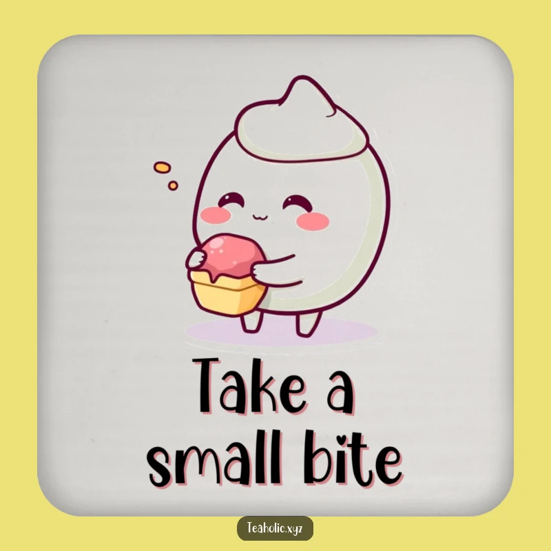 Funny Pastry Bite Coaster: Protect Surfaces With Giggles and Charm