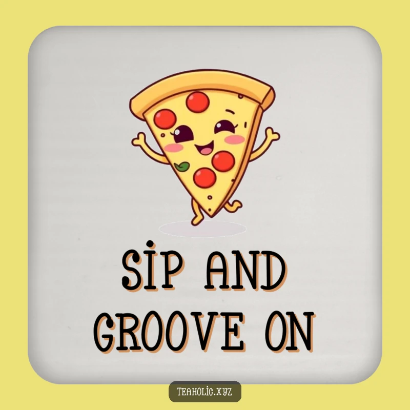 Funny Pizza Coaster - Protect Surfaces with Foodie Flair