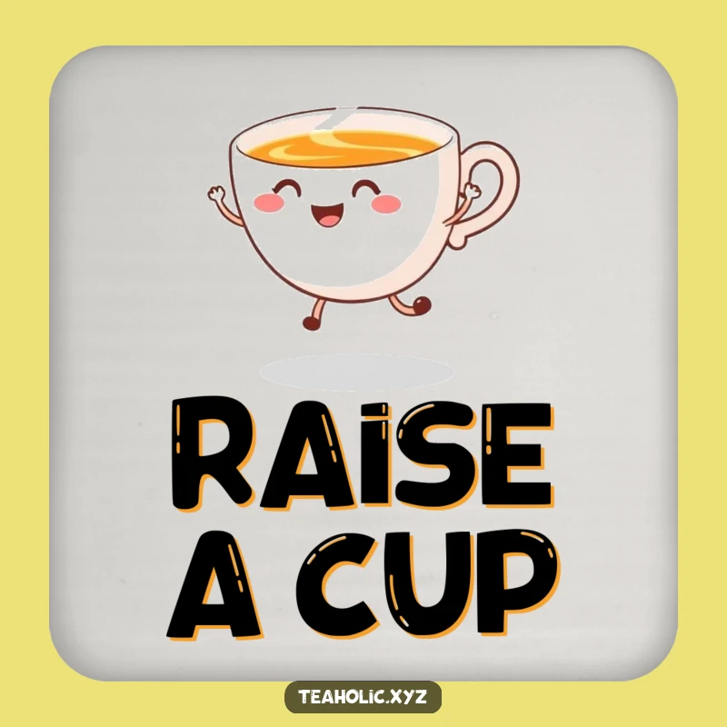 Funny Tea Cup Coasters: Protect Surfaces Happy Gift