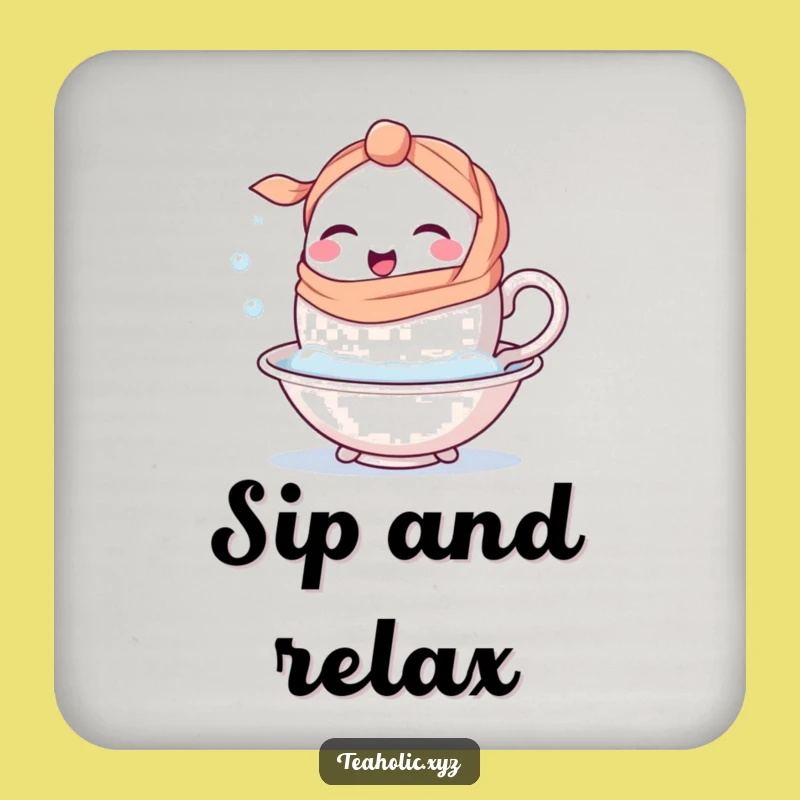 Funny Teacup Coaster: Protect Surfaces with Witty Charm