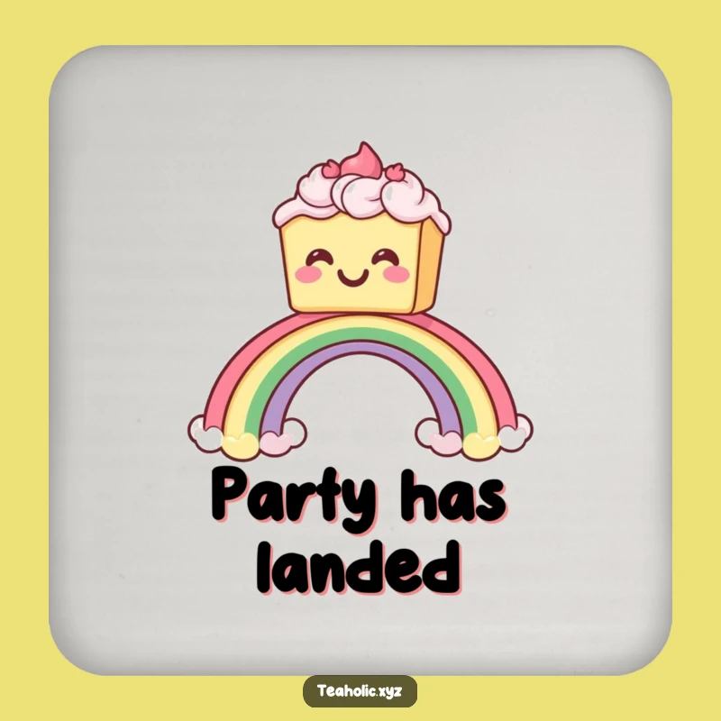 Funny Cake Rainbow Coaster Set: Protect Surfaces with Dessert Delight