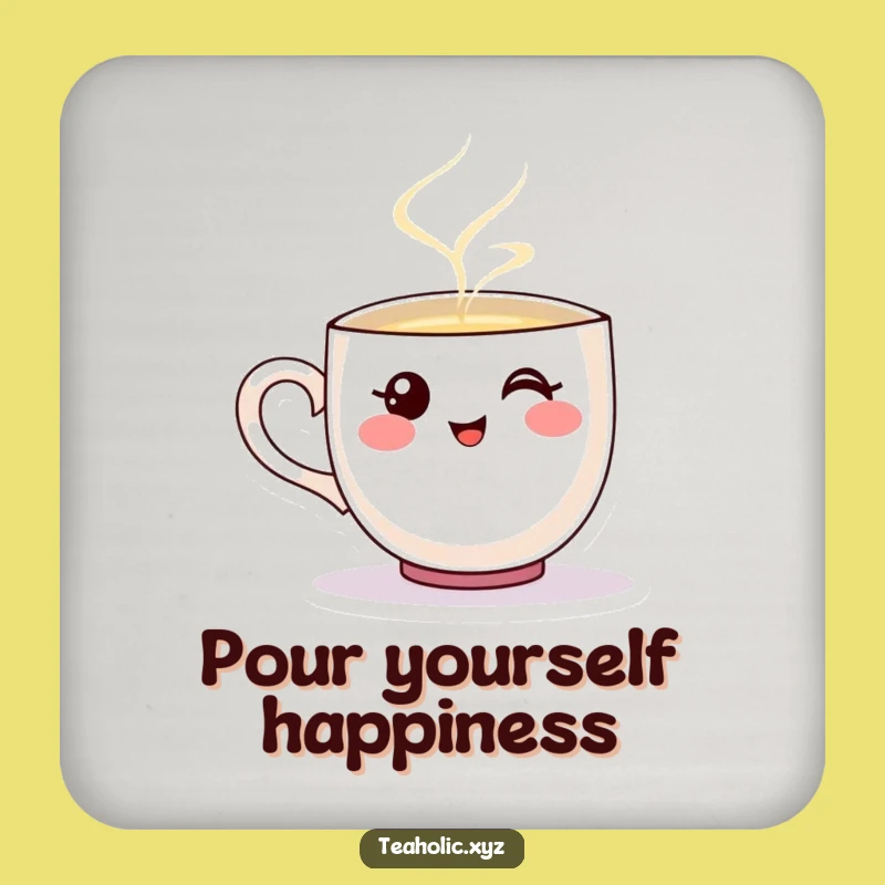 Funny Teacup Coaster: Protect Surfaces with Steaming Charm