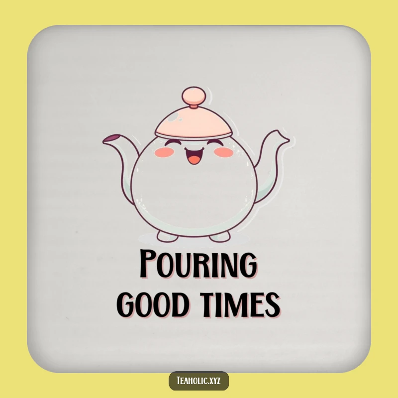 Funny Teapot Coaster: Protect Surfaces with Overflowing Charm