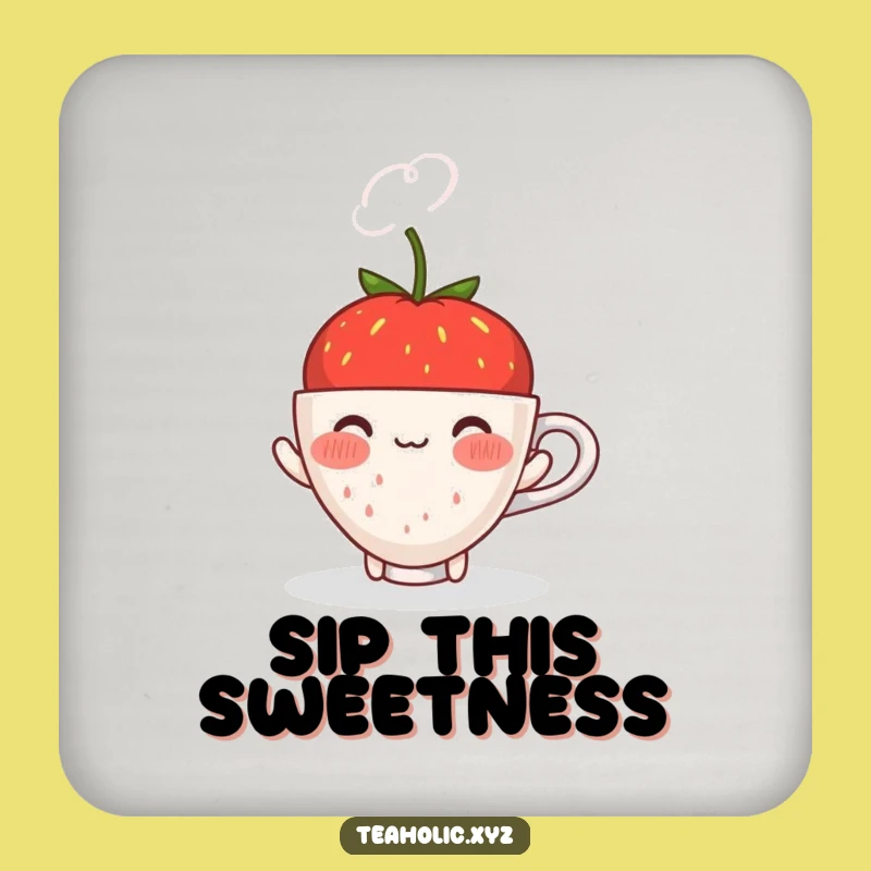 Funny Strawberry Coaster: Protect Tables with Sweet Charm, Perfect Funny Gift