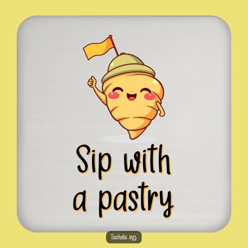 Funny Croissant Coaster: Giggling Protection for a Cute Funny Gift