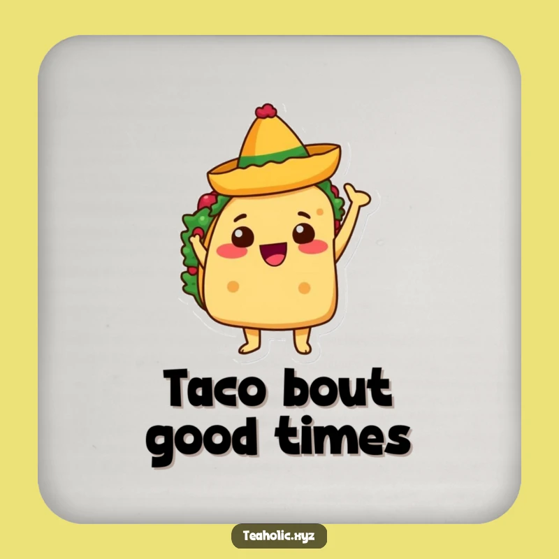 Funny Taco Coaster - Protect Surfaces with Fiesta Flair