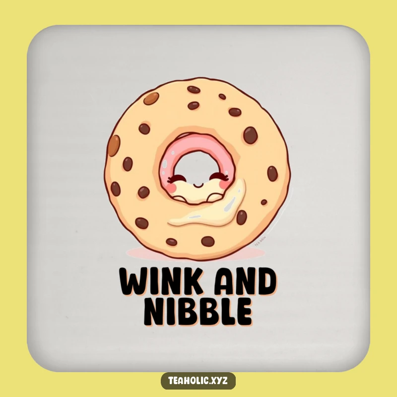 Protect Surfaces with a Peek: Funny Donut Cookie Coaster