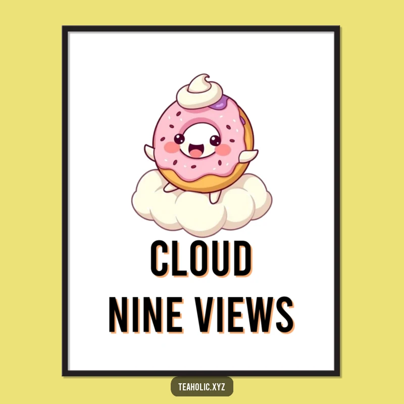 Funny Bubbly Donut Poster: Decorate with Playful Joy