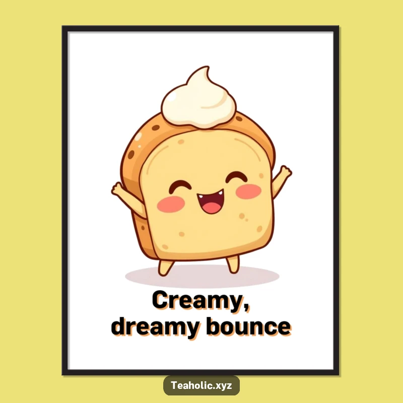 Funny Bouncing Scone Poster - Cheerful Art for Your Walls!