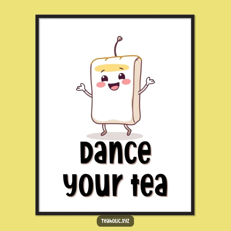 Funny Teabag Jig Poster: Bring Lively Dance Energy to Your Walls