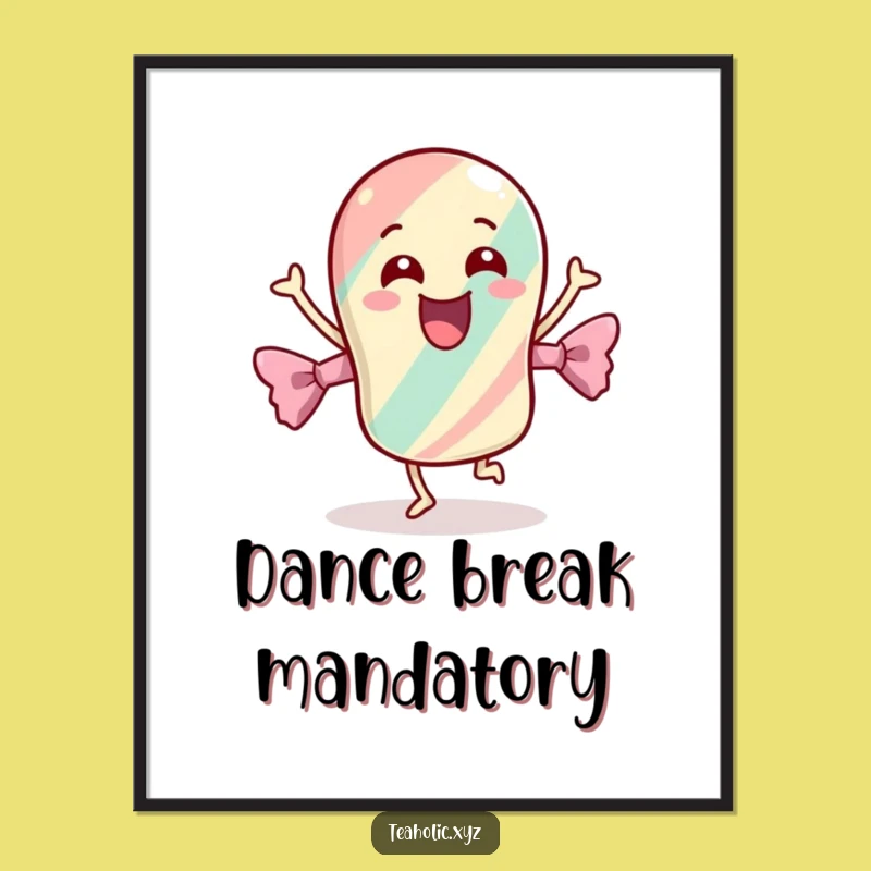 Funny Candy Dance Poster: Vibrant Wall Art for a Cheerful Space