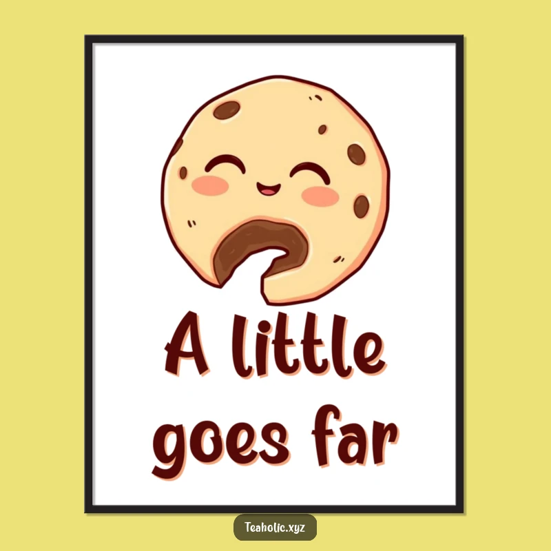 Funny Giggling Cookie Poster - Sweet Art for a Generous Smile!