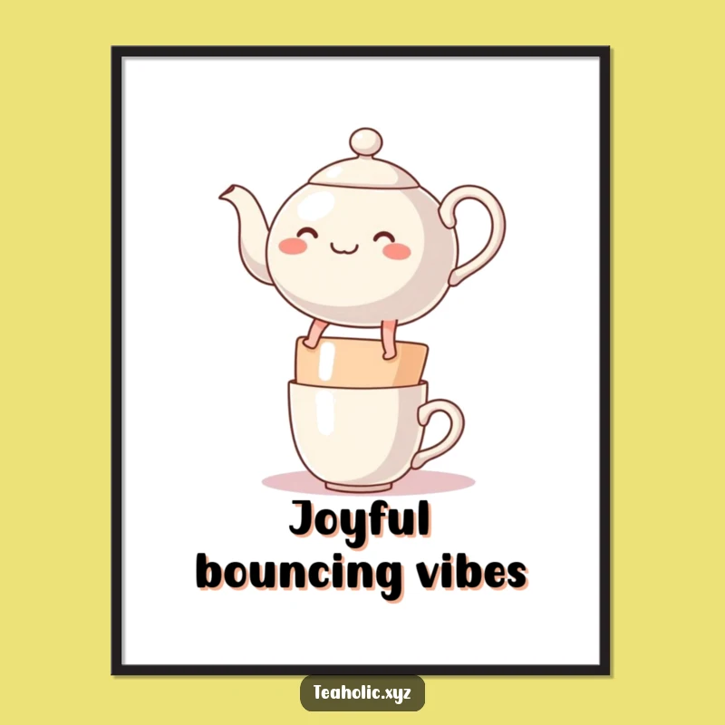 Funny Teapot Poster: Whimsical Art for Your Walls