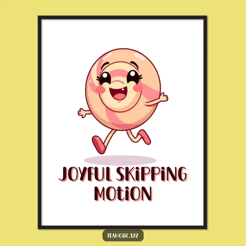 Funny Candy Swirl Skip Poster: Joyful Art for a Cheerful Space