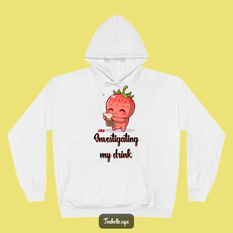 Cozy Funny Curious Strawberry Hoodie - Warm Inspection Sweatshirt Gift