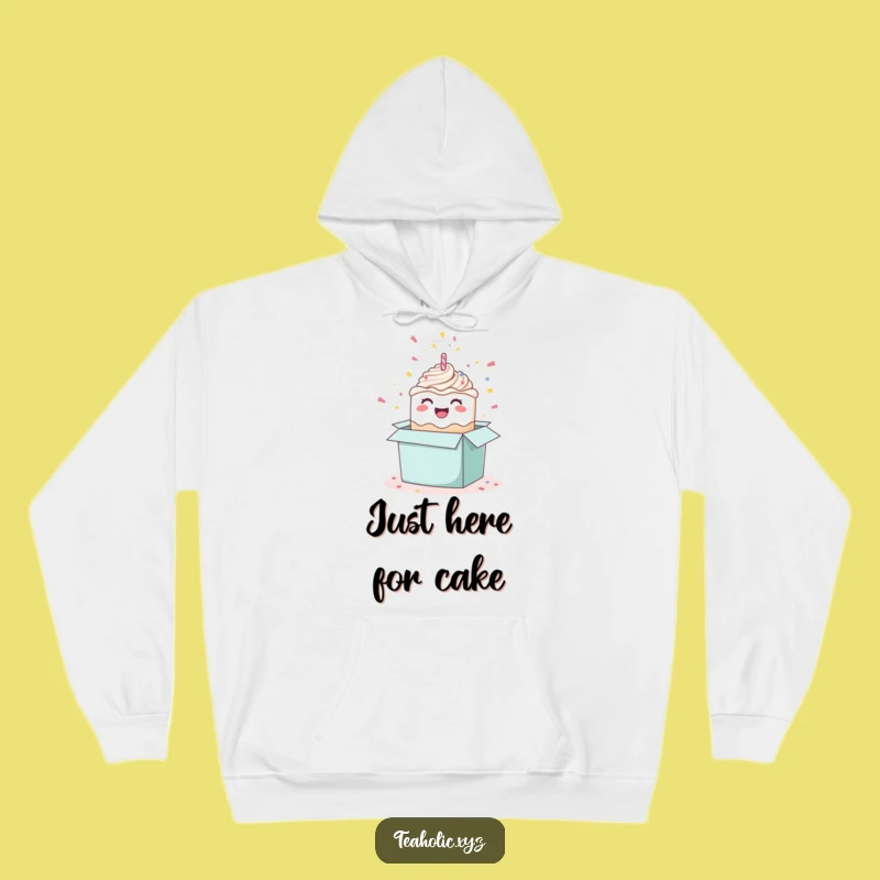 Cozy Funny Happy Cake Hoodie - Embrace the Sweetness of Celebration