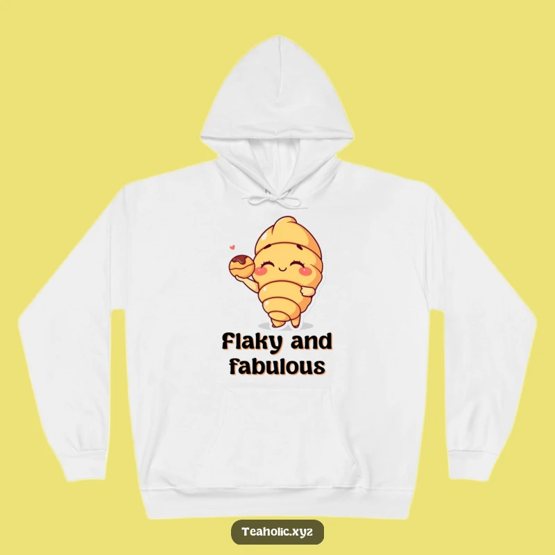 Funny Croissant Wink Hoodie: Cozy Pastry Pal Comfort - Ideal Funny Gift