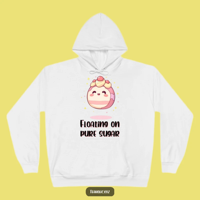 Cozy Funny Levitation Cake Sparkle Hoodie: Warmth and Wonder Combined