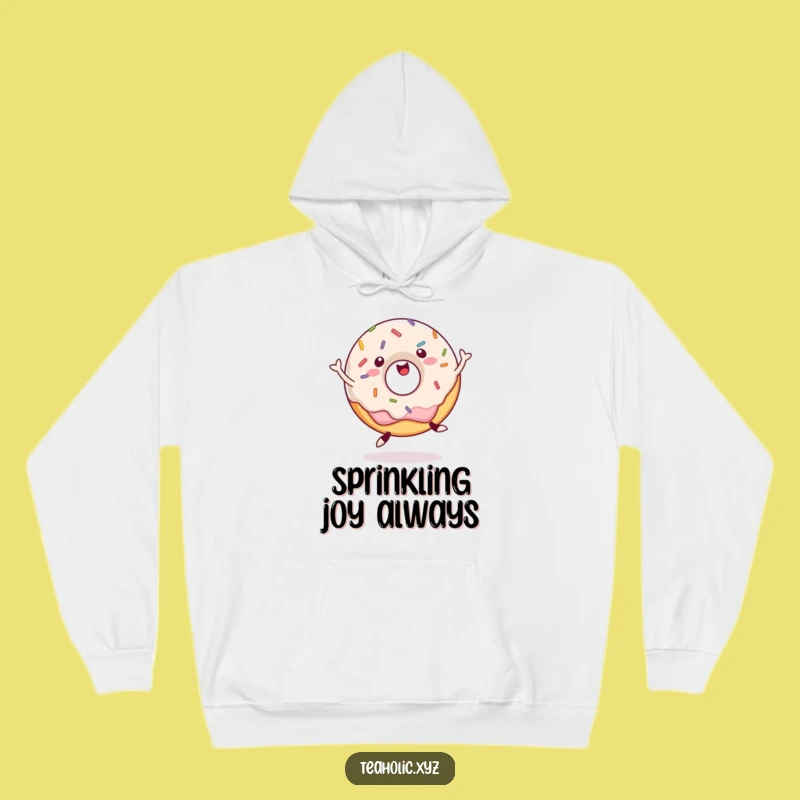 Funny Donut Jump Hoodie: Cozy Happy Donut Design, Ultimate Funny Gift