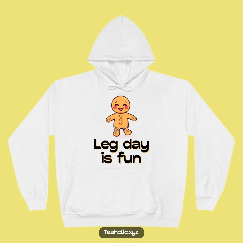 Funny Gingerbread Man Hoodie: Cozy Giggling Cookie Doing a Silly Jig