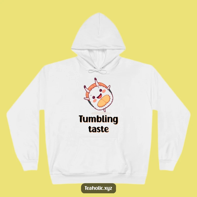 Funny Sushi Somersault Hoodie: Cozy Playful Food Character, The Perfect Funny Gift