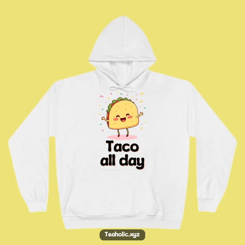 Funny Taco Hoodie - Cheerful Dancing Taco, Cozy Fiesta Wear