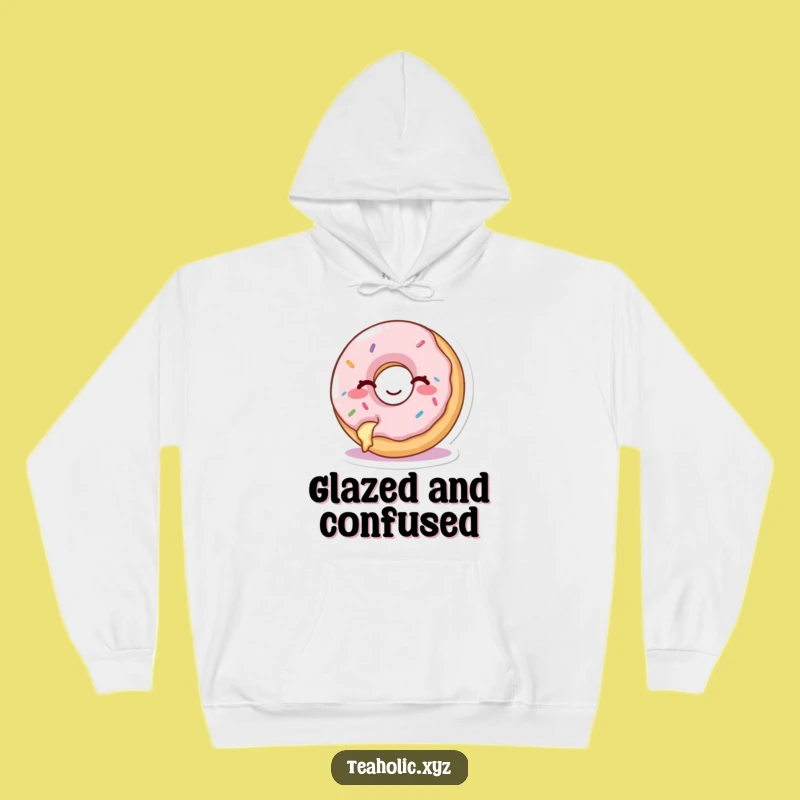 Funny Donut Hoodie - Happy Winking Donut, Cozy Sweet Treat Gift
