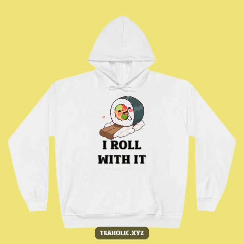 Funny Sushi Roll Hoodie: Cozy Gleeful Sushi Design, Ultimate Funny Gift