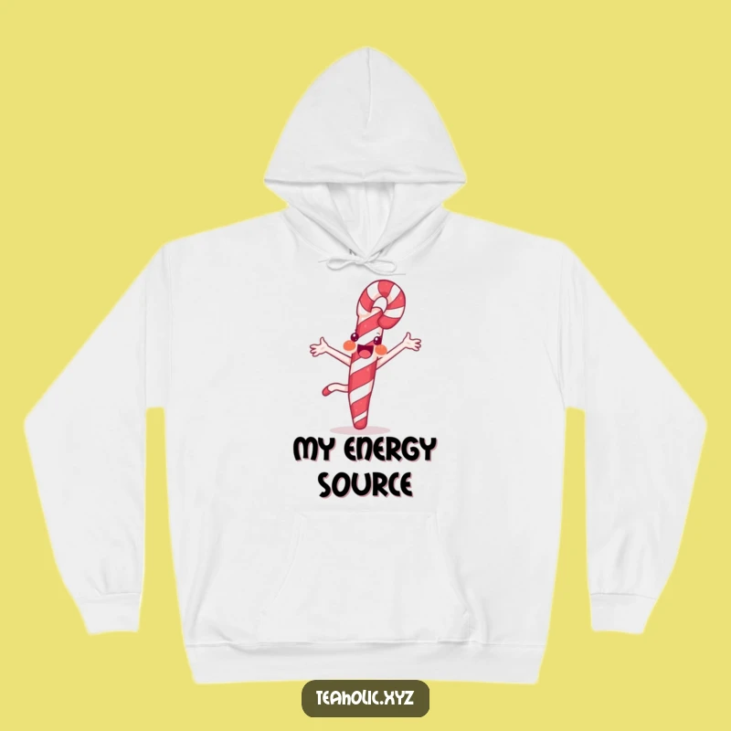 Funny Candy Cane Hoodie: Cozy Cartwheeling Treat for Winter Fun