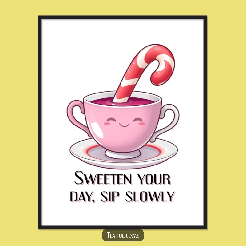 Free Printable Funny Candy Cane Wall Art - Whimsical Downloadable Decor for a Sweet Vibe