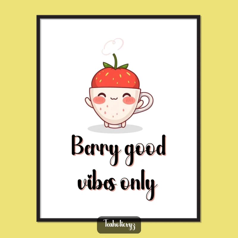 Free Printable Funny Strawberry Wall Art - Sweet Downloadable Decor for a Cozy Atmosphere