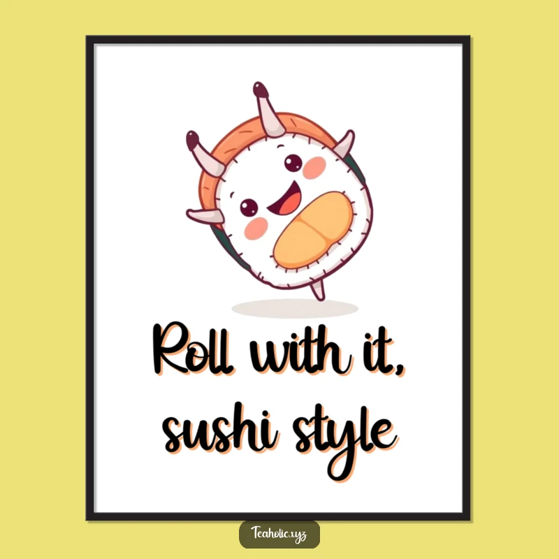 Free Printable Sushi Wall Art: Playful & Funny Downloadable Poster
