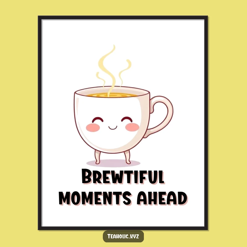 Free Printable Teacup Art: Cheerful Pouring for Cozy, Funny Downloadable Room Decor