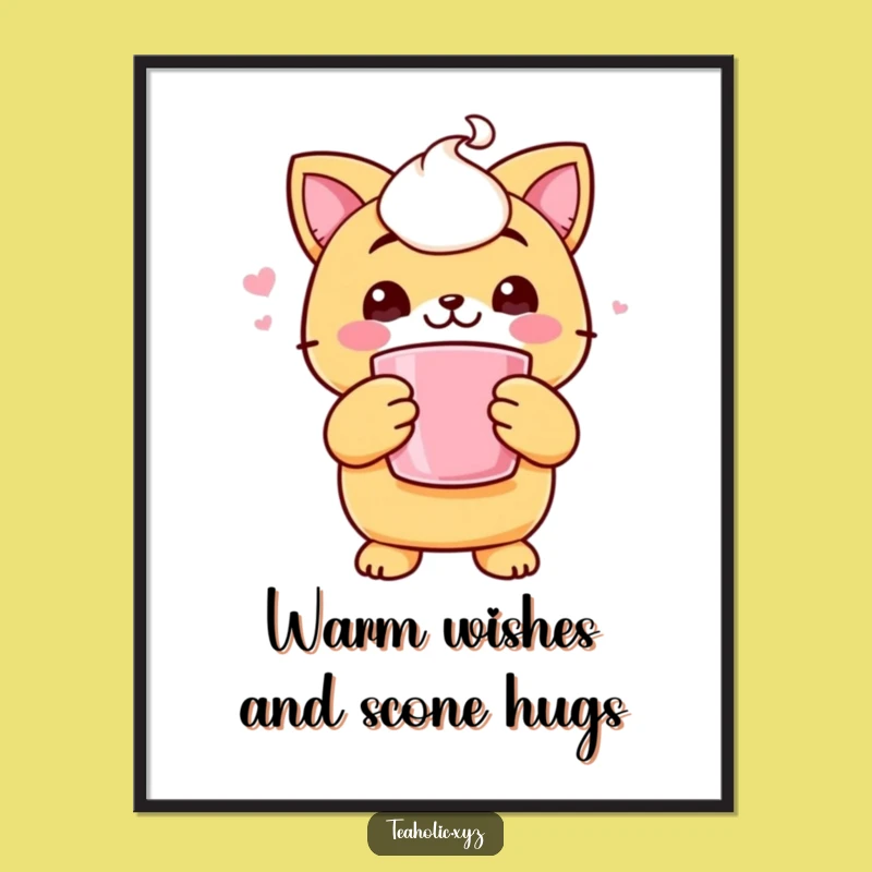 Free Printable Wall Art: Cozy Scone Moment - Downloadable Comfort Decor