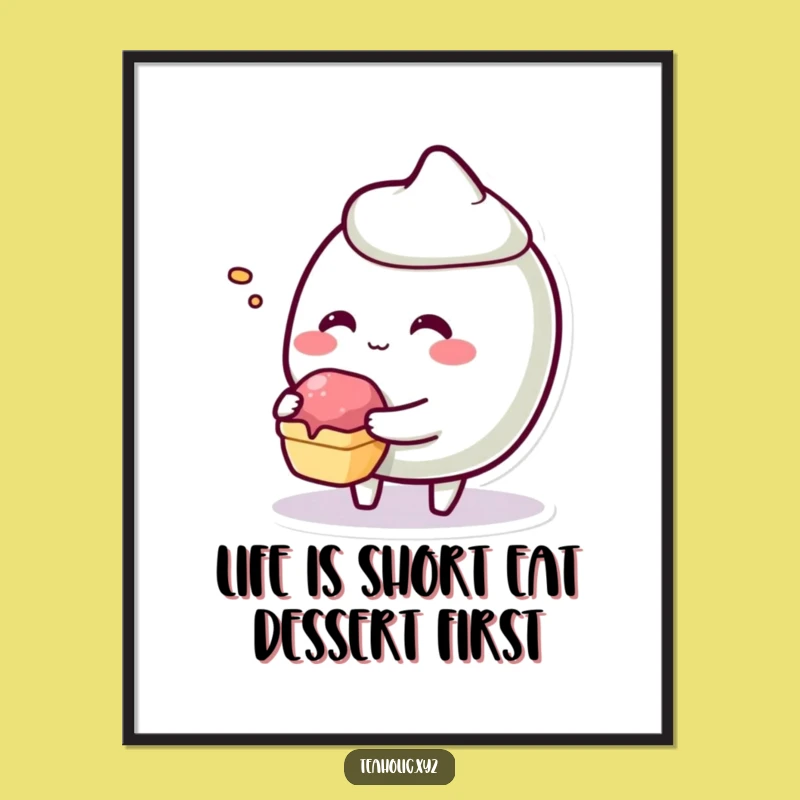 Funny Free Printable Pastry Art: Giggling Bite Downloadable Decor, Perfect DIY Gift!