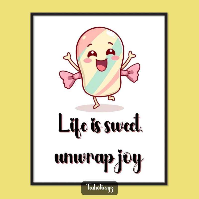 Funny Free Printable Wall Art: Dancing Candy, Energetic & Humorous Downloadable Decor