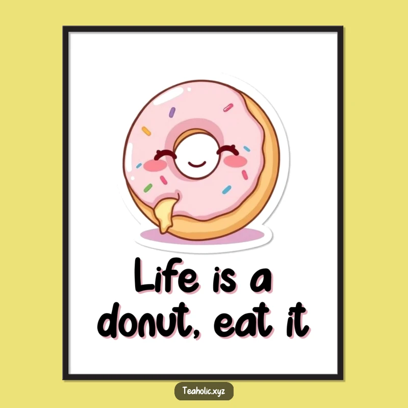 Free Printable Wall Art: Cheeky Donut - Funny Downloadable Decor