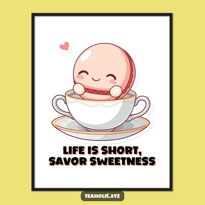 Funny Free Printable Macaroon Art: Floating Bliss Downloadable Decor, Perfect DIY Gift!