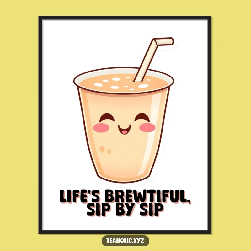 Free Printable Wall Art: Joyful Wiggling Tea - Funny Downloadable Decor