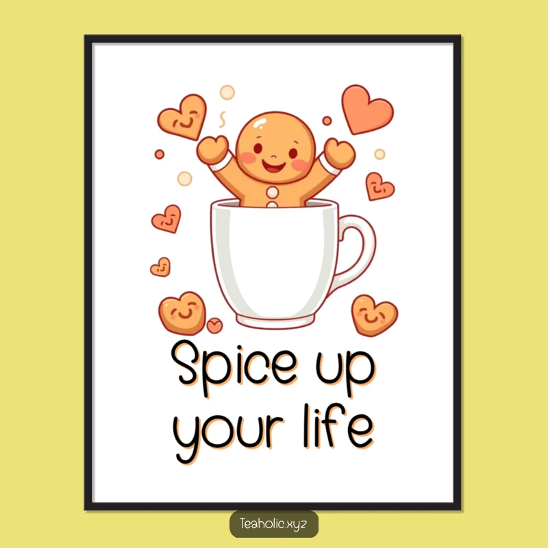 Free Printable Wall Art: Gingerbread Man, Cozy Downloadable Decor for a Cheerful Home